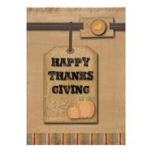 Country Chic Thanksgiving Dinner Invitation