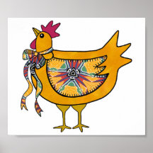 Country Chicken Print