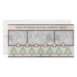 Country Christmas Plaid Trees Stars Photo Card photo cards