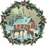 COUNTRY CHURCH & WREATH by SHARON SHARPE photo sculptures
