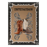 Country Cowboy Boots Western Wedding Invitation