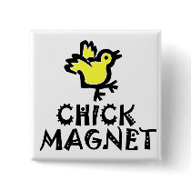 Country Cutie Chick Magnet Pin
