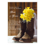 Country Daffodils Wedding Invitation