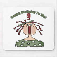 Country Doll 9th Birthday Gifts Mouse Pads
