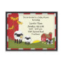 Country Farm Baby Shower Postcard Invitation