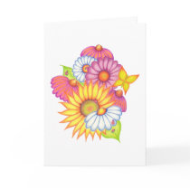 Country Flowers Sunflower Greeting Card