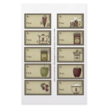 Country Life Gift Tags on a Sheet - 10 Designs flyers
