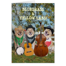 Country Music & Labs Customisable Birthday Card