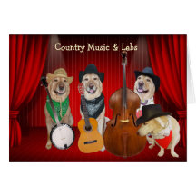 Country Music & Labs Customisable Birthday Cards