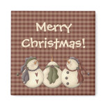 Country Nowel Snowmen Magnet