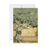 Country Oak Tree Vintage Wedding RSVP Cards Custom Invite