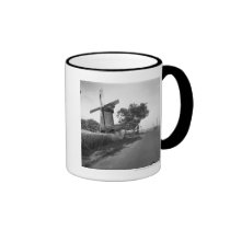 Country road and traditional windmill mugs