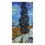 Country road in Provence by night by van Gogh Photo Card Template