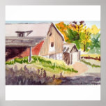 COUNTRY ROAD WATERCOLOR ON CANVAS