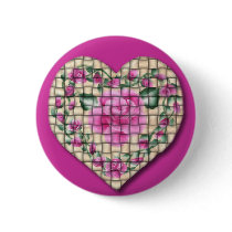 Country Rose Heart (Woven)