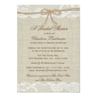 Bridal shower invitations rustic