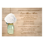 Country Rustic Mason Jar Hydrangea Bridal Shower Invites