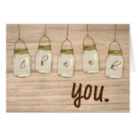 Country Rustic Mason Jar Thank You Note Note Card