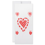 Country style heart, small heart corners design rack cards
