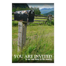 Country Style Metal Mailbox Custom Announcements