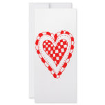 Country Style Red heart frilly edges design rack cards