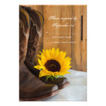 Country Sunflower Wedding Response Card Personalised Announcements