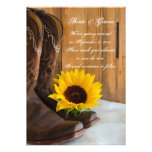 Country Sunflower Wedding Save the Date Invites
