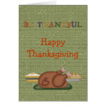 Country Thanksgiving Turkey Pies Greeting Card