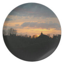 Country Views - Gold Dusk Plate