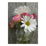 Country Wedding Invitation Daisies & Strawflowers