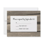 Country Wedding Response Card Personalised Announcement