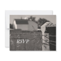 Country Wedding Response Card Custom Invitations