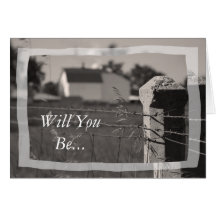 Country Wedding Will You Be My Bridesmaid Card