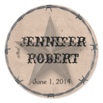Country Western Barbed Wire Envelope Seal Stickers