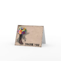 Country Western Barbed Wire Thank You Card