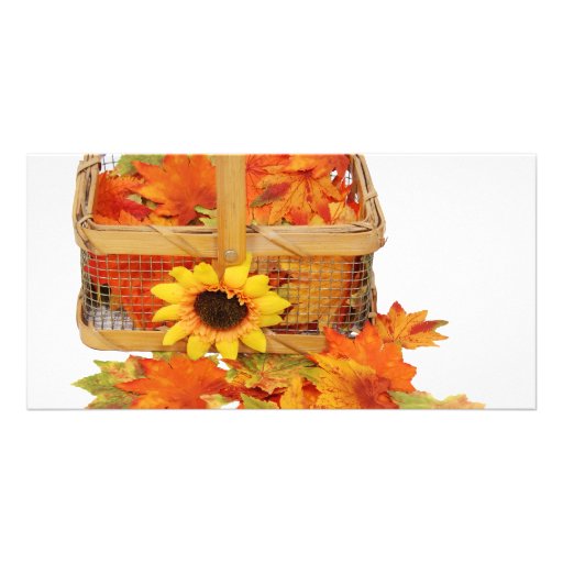 CountryFallBasket062109 Personalised Photo Card