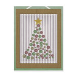 County Christmas Button Tree Frame Greeting postcards