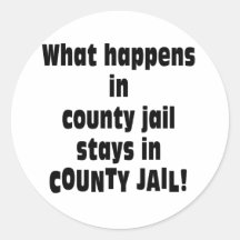 County Jail Sticker