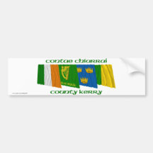 County Kerry Flags Bumper Sticker
