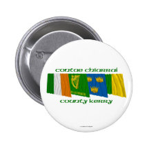 County Kerry Flags Buttons