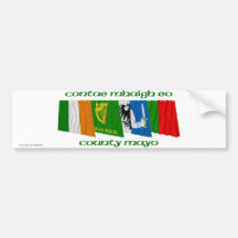 County Mayo Flags Bumper Stickers