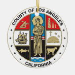 County of Los Angeles seal Christmas Tree Ornament