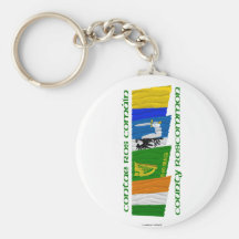 County Roscommon Flags Keychain