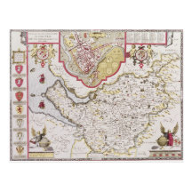 Countye Palatine of Chester, engraved by Post Card