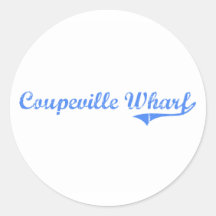 Coupeville Wharf Washington Classic Design Round Stickers