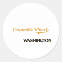 Coupeville Wharf Washington Classic Sticker