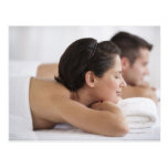 Couple at spa post cards