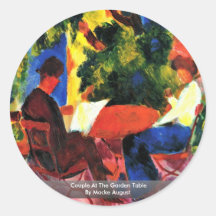 Couple At The Garden Table By Macke August Sticker