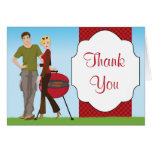 Couple BBQ Wedding Shower Thank You Card