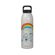 Couple creating rainbow together Bottle Drinking Bottles